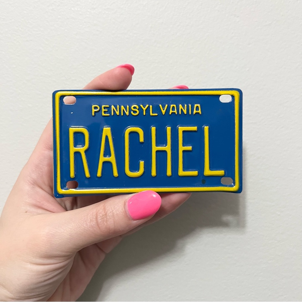 Decorative Mini Pennsylvania License Plate Rachel